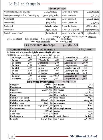 ملخص كلمات 3 ثانوي لغة فرنسية 2022