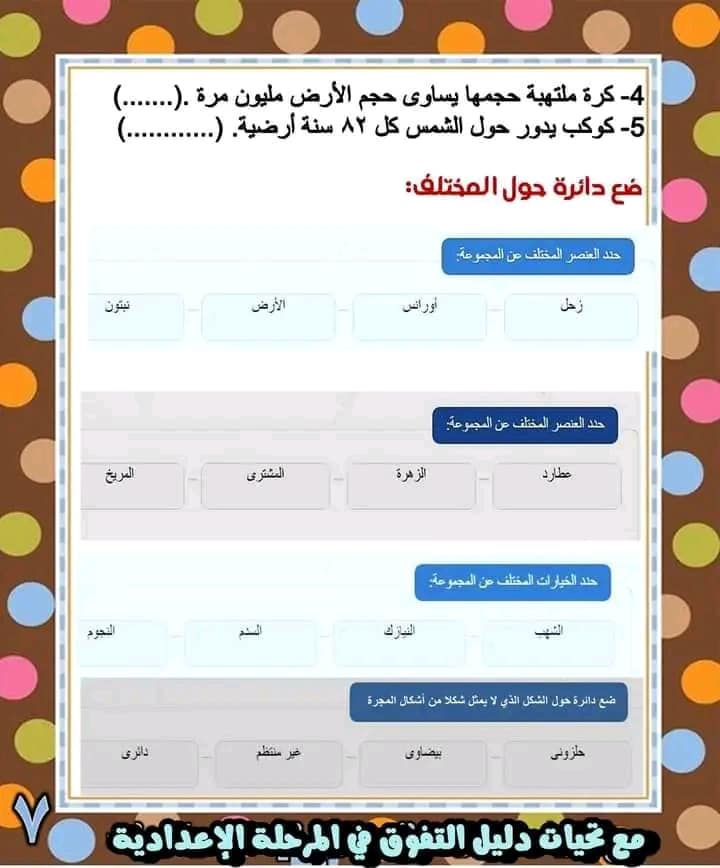 مراجعة وبنك أسئلة جغرافيا  علي الوحدة الأولي - دراسات اجتماعية للصف الأول الاعدادى - الفصل الدراسي الأول